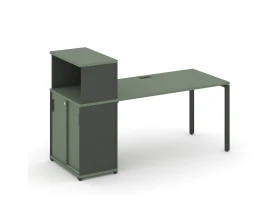 Стол рабочий с опорным шкафом-купе с надставкой низ. CN.SP-237 A 1400x720x1140 Концепт / Concept images