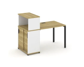 Стол рабочий с опорным шкафом-купе с надставкой низ. CN.SP-237 B 1400x720x1140 Концепт / Concept images