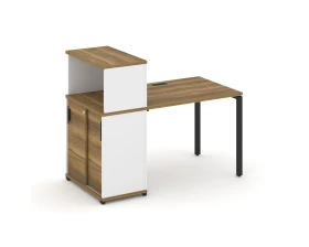 Стол рабочий с опорным шкафом-купе с надставкой низ. CN.SP-237 B 1400x720x1140 Концепт / Concept images