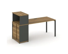 Стол рабочий с опорным шкафом-купе с надставкой низ. CN.SP-238 A 1600x720x1140 Концепт / Concept images