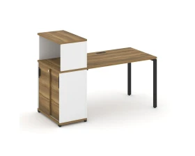 Стол рабочий с опорным шкафом-купе с надставкой низ. CN.SP-238 B 1600x720x1140 Концепт / Concept images