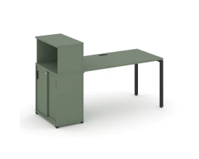 Стол рабочий с опорным шкафом-купе с надставкой низ. CN.SP-238 B 1600x720x1140 Концепт / Concept images