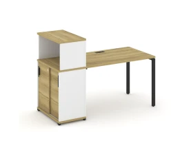 Стол рабочий с опорным шкафом-купе с надставкой низ. CN.SP-238 B 1600x720x1140 Концепт / Concept images