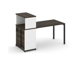 Стол рабочий с опорным шкафом-купе с надставкой низ. CN.SP-238 B 1600x720x1140 Концепт / Concept images
