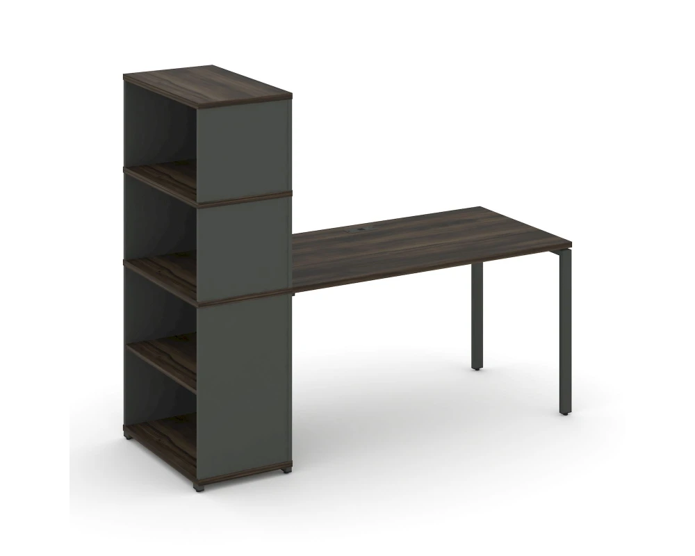 Стол рабочий с опорным стеллажом с надставкой выс. CN.SP-213 1400x720x1530 Концепт / Concept