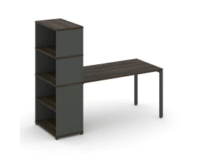Стол рабочий с опорным стеллажом с надставкой выс. CN.SP-213 1400x720x1530 Концепт / Concept images