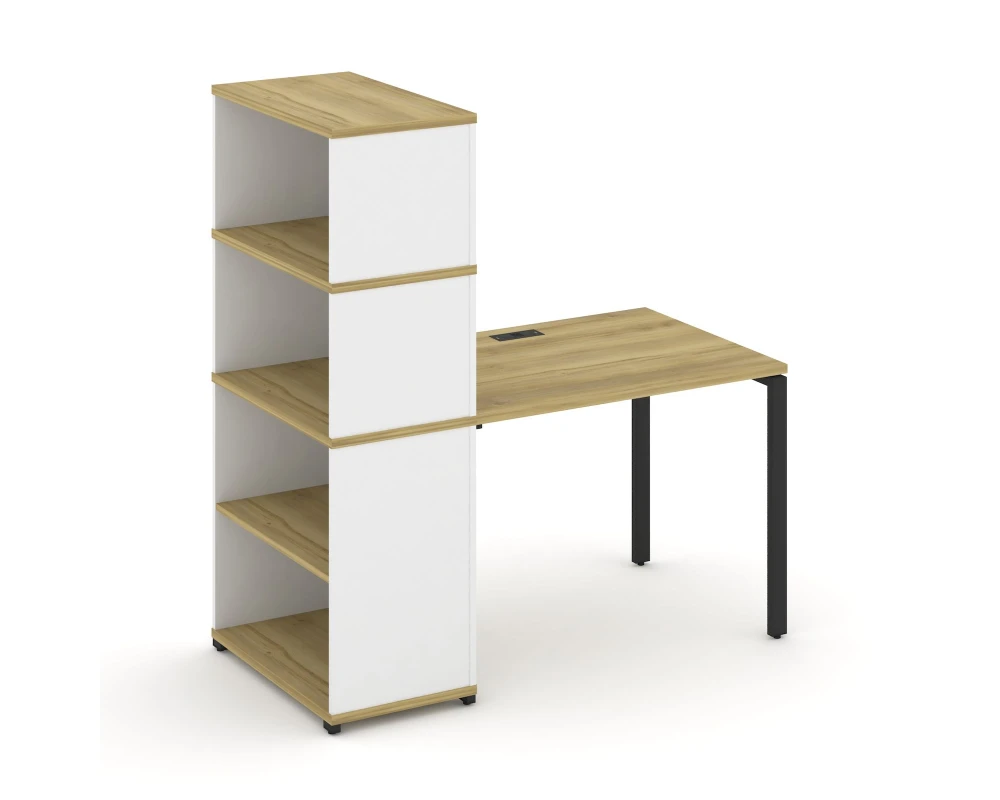 Стол рабочий с опорным стеллажом с надставкой выс. CN.SP-213 1400x720x1530 Концепт / Concept