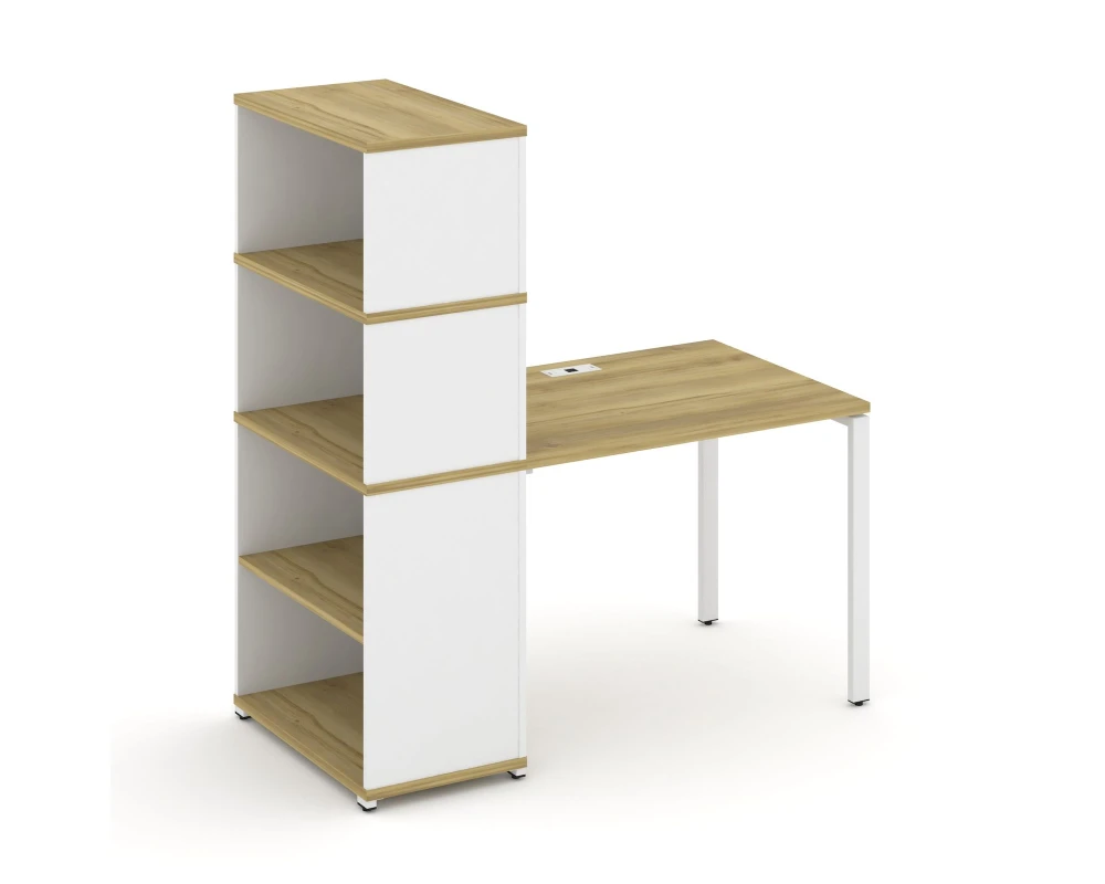 Стол рабочий с опорным стеллажом с надставкой выс. CN.SP-213 1400x720x1530 Концепт / Concept