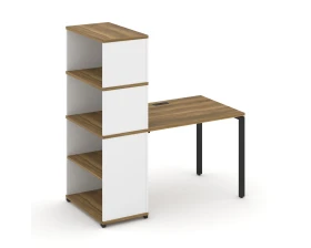 Стол рабочий с опорным стеллажом с надставкой выс. CN.SP-213 1400x720x1530 Концепт / Concept images