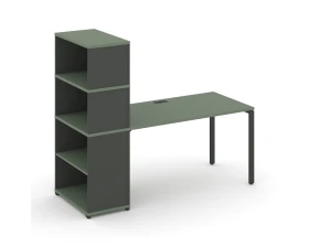 Стол рабочий с опорным стеллажом с надставкой выс. CN.SP-214 1600x720x1530 Концепт / Concept images