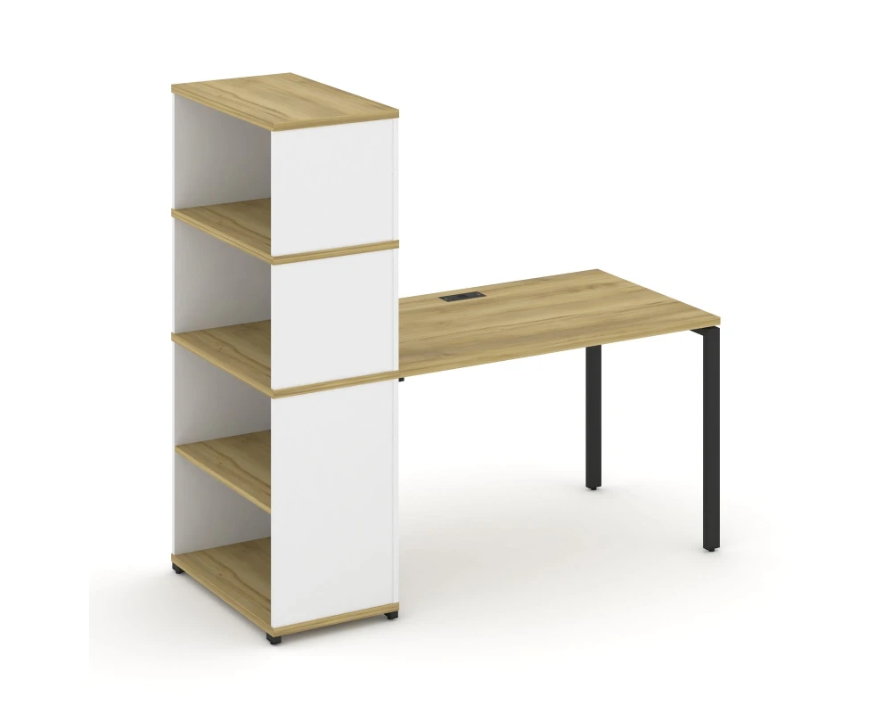 Стол рабочий с опорным стеллажом с надставкой выс. CN.SP-214 1600x720x1530 Концепт / Concept