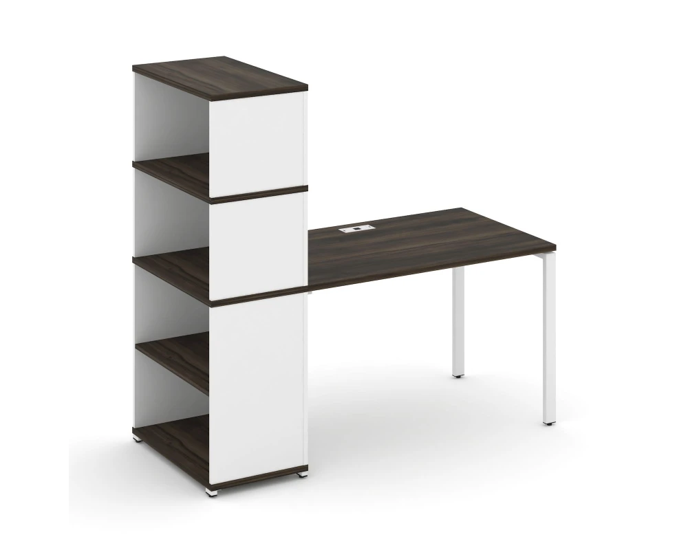Стол рабочий с опорным стеллажом с надставкой выс. CN.SP-214 1600x720x1530 Концепт / Concept