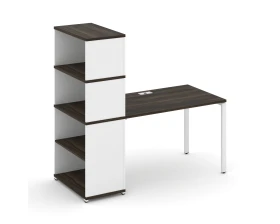 Стол рабочий с опорным стеллажом с надставкой выс. CN.SP-214 1600x720x1530 Концепт / Concept images