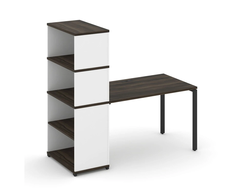 Стол рабочий с опорным стеллажом с надставкой выс. CN.SP-214 1600x720x1530 Концепт / Concept
