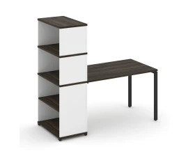 Стол рабочий с опорным стеллажом с надставкой выс. CN.SP-214 1600x720x1530 Концепт / Concept images