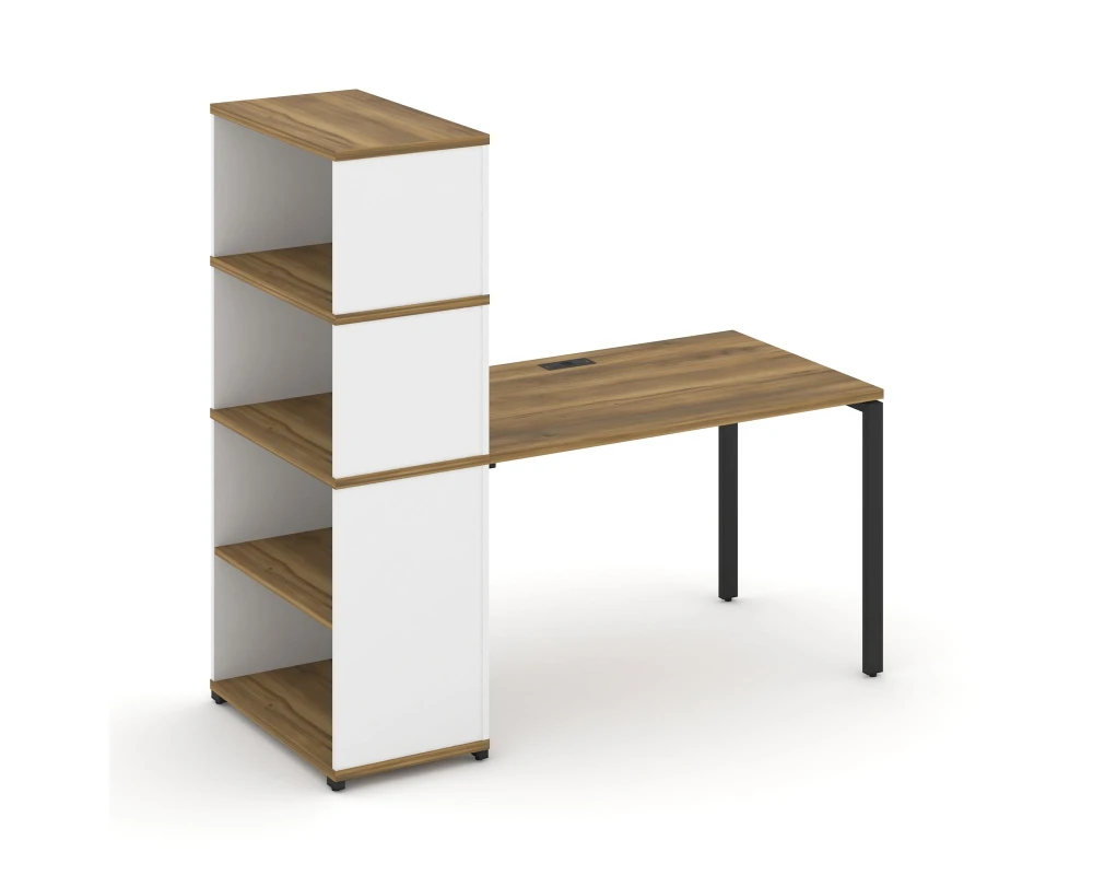 Стол рабочий с опорным стеллажом с надставкой выс. CN.SP-214 1600x720x1530 Концепт / Concept