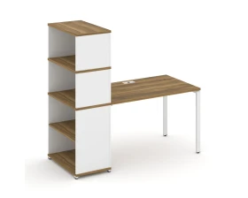 Стол рабочий с опорным стеллажом с надставкой выс. CN.SP-214 1600x720x1530 Концепт / Concept images