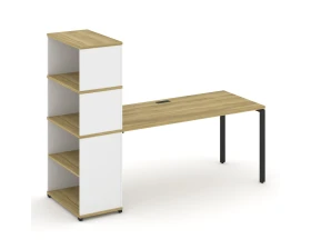 Стол рабочий с опорным стеллажом с надставкой выс. CN.SP-216 2000x720x1530 Концепт / Concept images