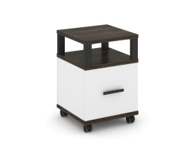 Тумба мобильная 1 распаш. фасад с надставкой CN.TUM-008 B 420x420x615 Концепт / Concept images