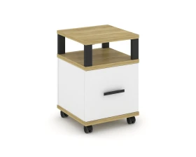 Тумба мобильная 1 распаш. фасад с надставкой CN.TUM-008 B 420x420x615 Концепт / Concept images