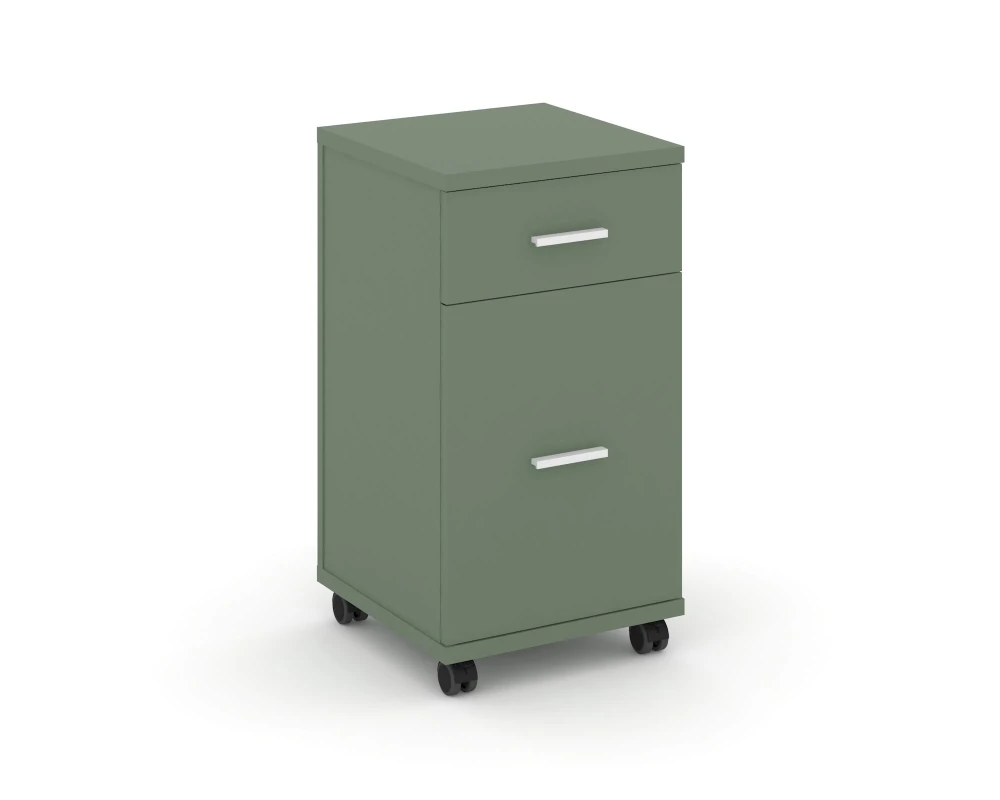 Тумба мобильная 1 ящ. 1 распаш. фасад CN.TUM-011 W 420x420x782 Концепт / Concept