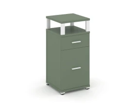 Тумба опорная/приставная 1 ящ. 1 распаш. фасад с надставкой CN.TUO-006 W 420x420x917 Концепт / Concept images