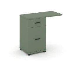 Тумба приставная узкая 1 ящ. 1 распаш. фасад со свесом CN.TUS-003 B 836x420x750 Концепт / Concept images