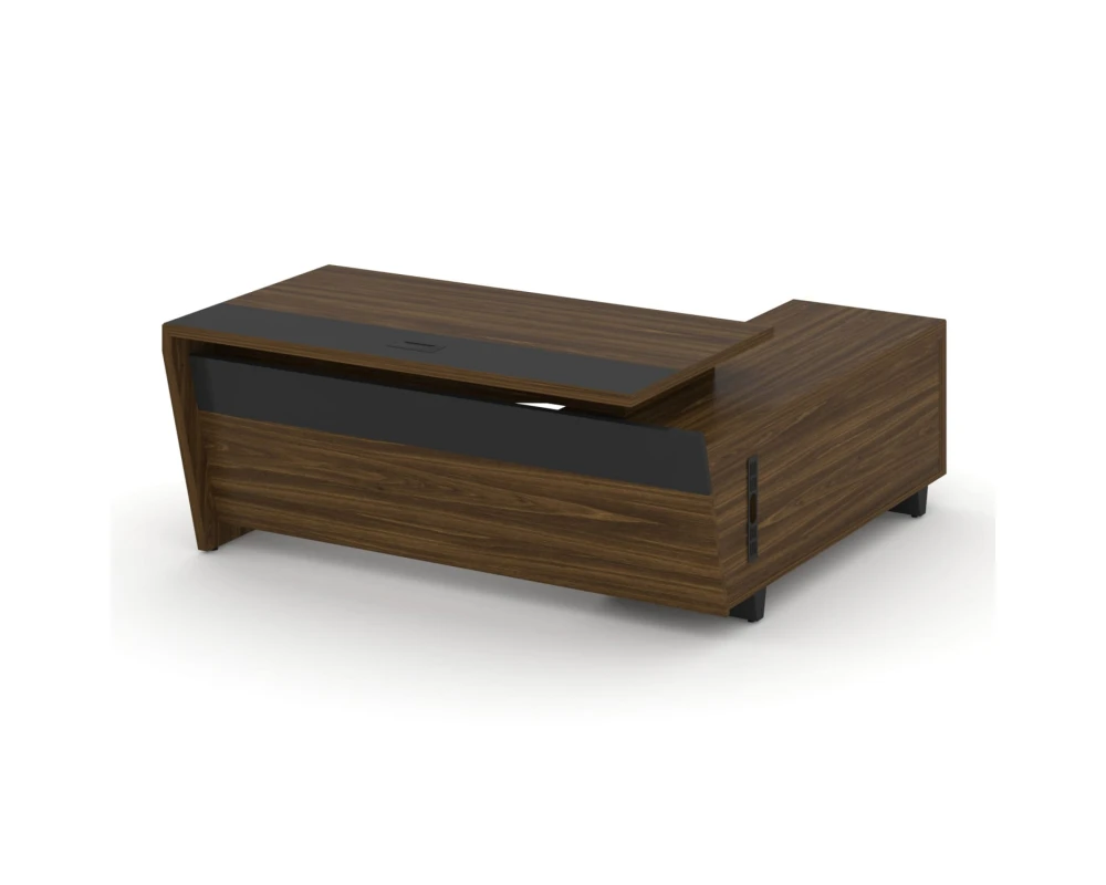 Стол для руководителя с опорной тумбой, левый 180 Корнер / Corner