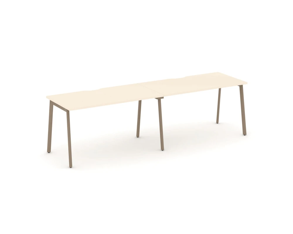 Рабочая станция на 2 места с вырезом на плоскоовальной трубе 276x73x75 Эстетика / Estetica