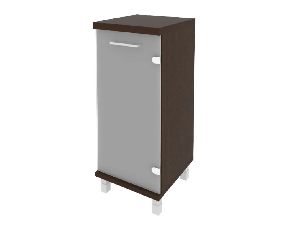 Шкаф низкий узкий 1 низкая дверь стекло правый 401x432x958 Фёст / First