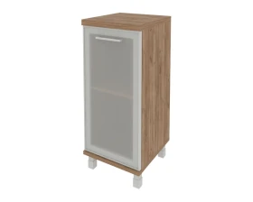 Шкаф низкий узкий 1 низкая дверь стекло в раме правый 401x432x958 Фёст / First images
