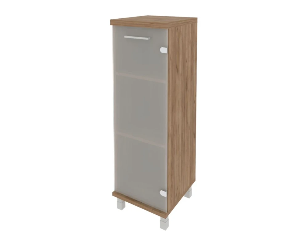 Шкаф средний узкий 1 средняя дверь стекло правый 401x432x1260 Фёст / First