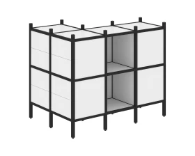 Угловой внешний стеллаж наборный L-51 862x1278x1047 Лофт / Loft images