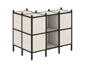 Угловой внешний стеллаж наборный L-51 862x1278x1047 Лофт / Loft images