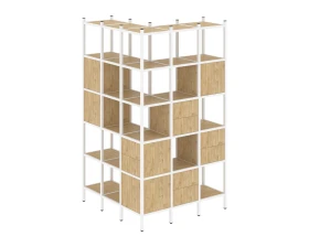 Угловой внешний стеллаж наборный L-53 1278x1278x2280 Лофт / Loft images