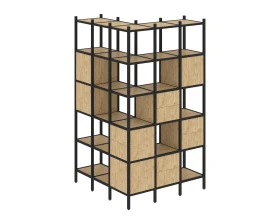 Угловой внешний стеллаж наборный L-53 1278x1278x2280 Лофт / Loft images