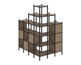 Угловой внешний стеллаж наборный L-56 1694x1278x2280 Лофт / Loft images