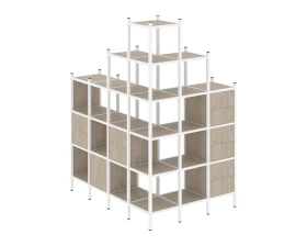 Угловой внешний стеллаж наборный L-56 1694x1278x2280 Лофт / Loft images