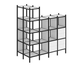 Угловой внешний стеллаж наборный L-57 862x1694x1869 Лофт / Loft images