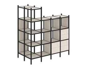 Угловой внешний стеллаж наборный L-57 862x1694x1869 Лофт / Loft images