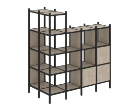 Угловой внешний стеллаж наборный L-57 862x1694x1869 Лофт / Loft images