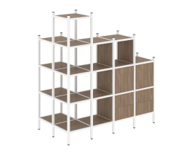 Угловой внешний стеллаж наборный L-58 862x1694x1869 Лофт / Loft images