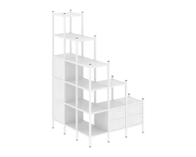 Угловой внешний стеллаж наборный L-59 1278x1278x2280 Лофт / Loft images