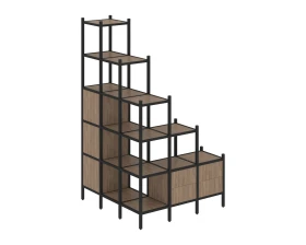 Угловой внешний стеллаж наборный L-59 1278x1278x2280 Лофт / Loft images