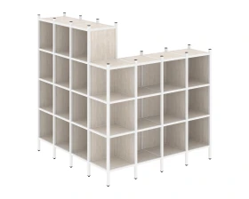 Угловой внешний стеллаж наборный L-60 1694x1694x1869 Лофт / Loft images