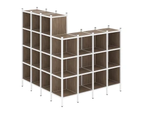 Угловой внешний стеллаж наборный L-60 1694x1694x1869 Лофт / Loft images