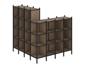 Угловой внешний стеллаж наборный L-60 1694x1694x1869 Лофт / Loft images