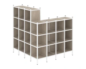 Угловой внешний стеллаж наборный L-60 1694x1694x1869 Лофт / Loft images