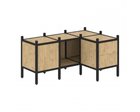 Угловой внутренний стеллаж L-26 1278x862x636 Лофт / Loft images