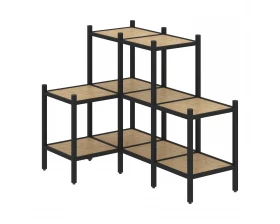 Угловой внутренний стеллаж L-37 862x1278x1047 Лофт / Loft images